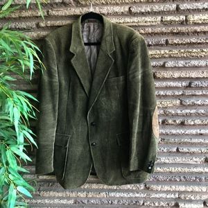 Wide Wale Corduroy Blazer Elbow Patch 